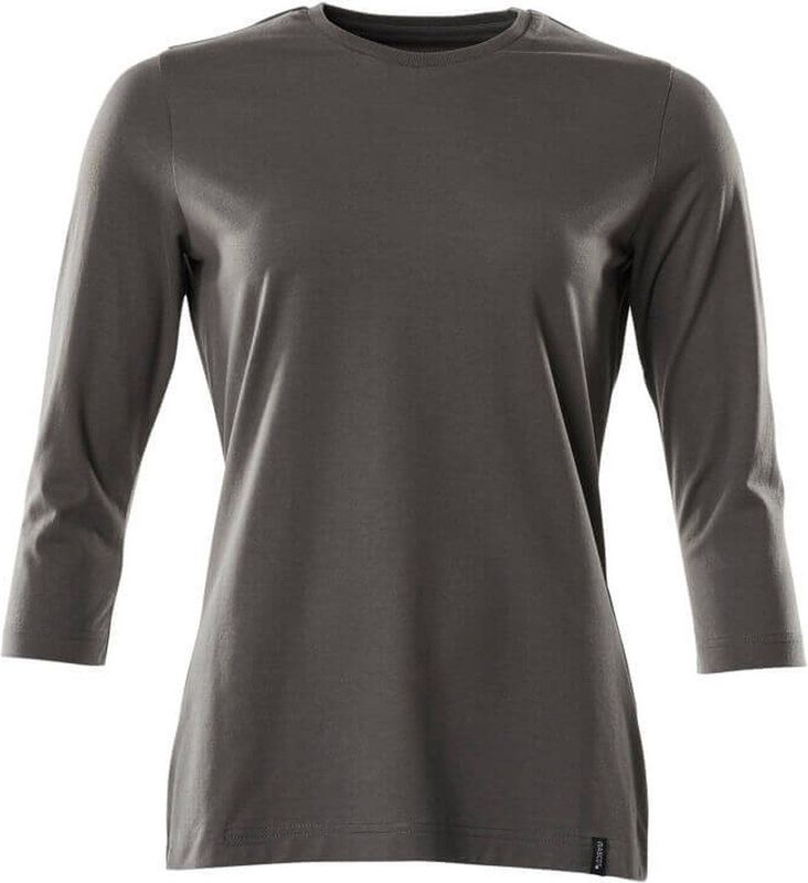 T-shirt - Wit - 60% Katoen/40% Polyester - 3/4-Mouwen - Ronde Hals