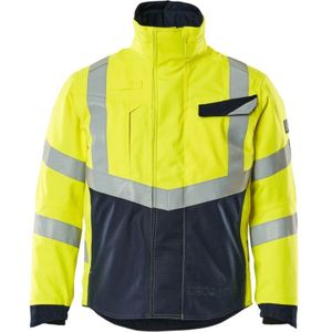 Mascot - Multisafe Winterjas - Hi-Vis Geel/Donkermarine - Ademend, Wind- en Waterdicht