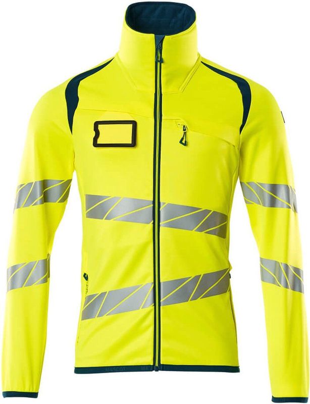 Mascot - 19103-315 - Fleecetrui met Rits - Hi-Vis Geel/Donkerpetrol