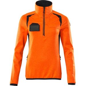 Mascot Accelerate Safe Fleecetrui met korte rits 19353-316 - hi-vis oranje/donkermarine - L