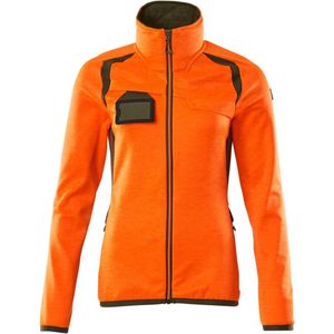 Mascot Accelerate Safe Fleecetrui met rits 19453-316 - hi-vis oranje/mosgroen - XL