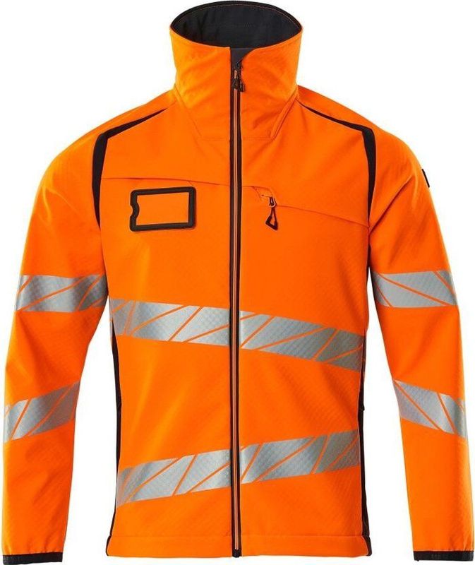 Mascot - 19002-143 Softshell Jas - Hi-Vis Oranje/Donkermarine - Ademend, Winddicht