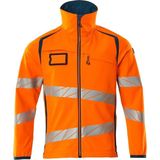 Mascot - 19002-143 - Softshell Jas - Oranje/Donkerpetrol - Fluorescerend, Ademend, Winddicht, Waterafstotend