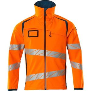 Mascot - 19002-143 - Softshell Jas - Oranje/Donkerpetrol - Fluorescerend, Ademend, Winddicht, Waterafstotend