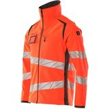Mascot - 19002-143 Softshell Jas - Hi-Vis Rood/Donkerantraciet - Ademend, Winddicht, Waterafstotend