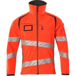 Mascot - 19002-143 Softshell Jas - Hi-Vis Rood/Donkerantraciet - Ademend, Winddicht, Waterafstotend