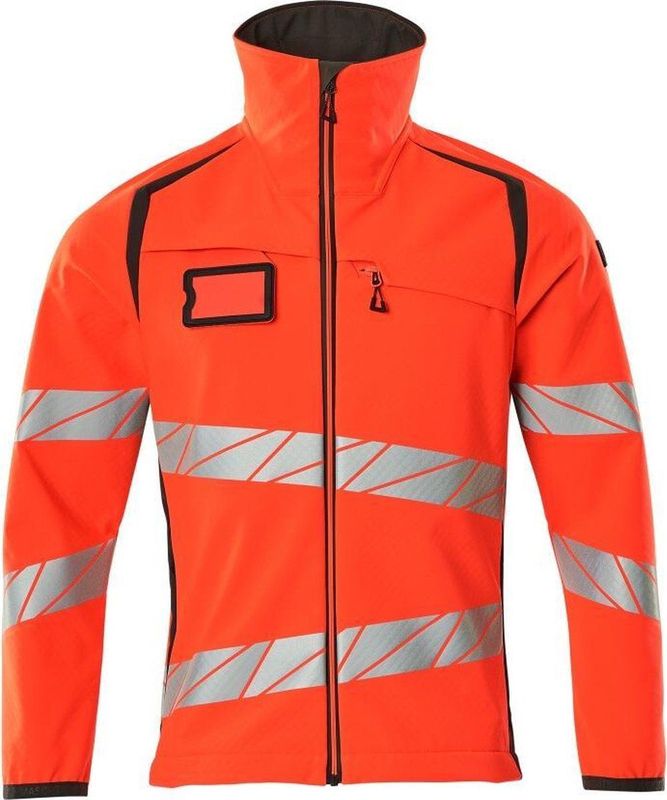 Mascot - 19002-143 Softshell Jas - Hi-Vis Rood/Donkerantraciet - Ademend, Winddicht, Waterafstotend