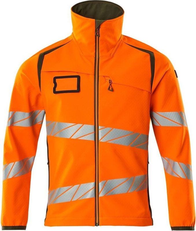 Mascot - 19002-143 - Softshell Jas - Hi-Vis Oranje/Mosgroen