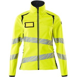 Mascot - Accelerate Safe Softshell Jas - Hi-Vis Geel/Donkermarine - Damesmodel - 100% Polyester