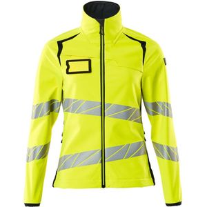 Mascot - Accelerate Safe Softshell Jas - Hi-Vis Geel/Donkermarine - Damesmodel - 100% Polyester