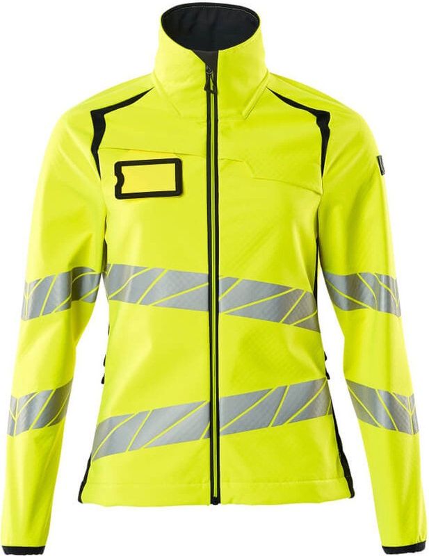 Mascot - Accelerate Safe Softshell Jas - Hi-Vis Geel/Donkermarine - Damesmodel - 100% Polyester