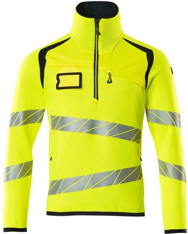 Mascot - 19005-351 - Gebreide Trui - Hi-Vis Geel/Donkermarine - 100% Polyester, EN ISO 20471 - kl. 2