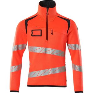 Mascot Accelerate Safe Gebreide trui met korte rits 19005-351 - hi-vis rood/donkermarine
