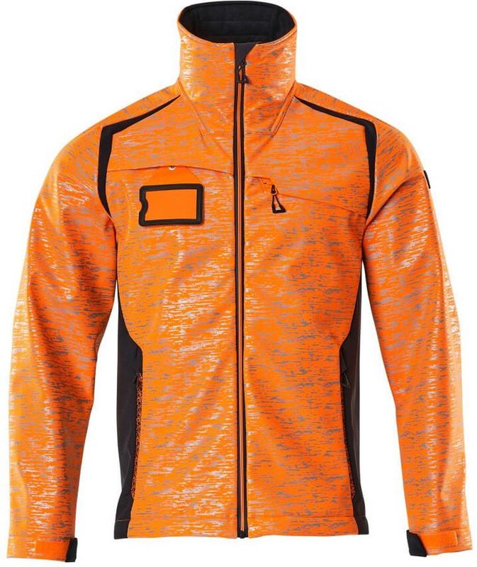 Mascot - Accelerate Safe Softshell Jas - Hi-Vis Oranje/Donkermarine - 100% Polyester