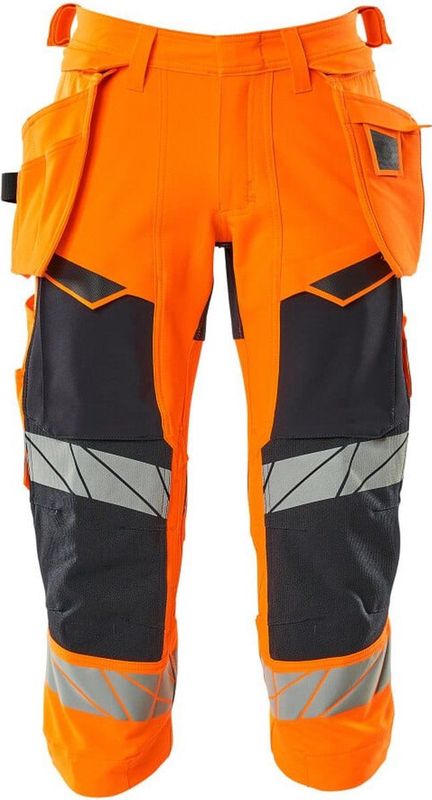 Mascot Accelerate Safe Driekwart broek met spijkerzakken 19049-711 - hi-vis oranje/donkermarine