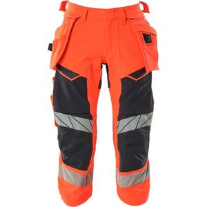 Mascot Accelerate Safe Driekwart broek met spijkerzakken 19049-711 - hi-vis rood/donkermarine