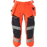 Mascot Accelerate Safe Driekwart broek met spijkerzakken 19049-711 - hi-vis rood/donkermarine