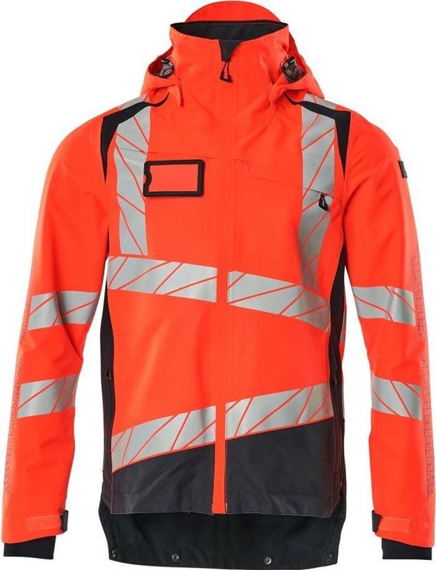 Mascot - 19301-231 Werkjas - Hi-Vis Rood/Donkermarine - Ademend, Wind- en Waterdicht