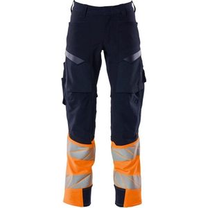 Hose mit Knietaschen 19179-511-01014 Gr. 82C58 schwarzblau/hi-vis orange - Mascot