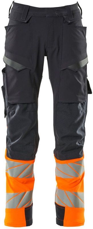 Mascot - 19179-511 - Werkbroek - Donkermarine/Hi-Vis Oranje - Waterafstotend, Ergonomisch, CORDURA® Kniezakken