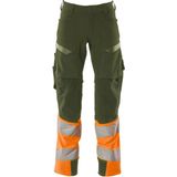 Mascot Accelerate Safe Broek met kniezakken 19179-511 - mosgroen/hi-vis oranje
