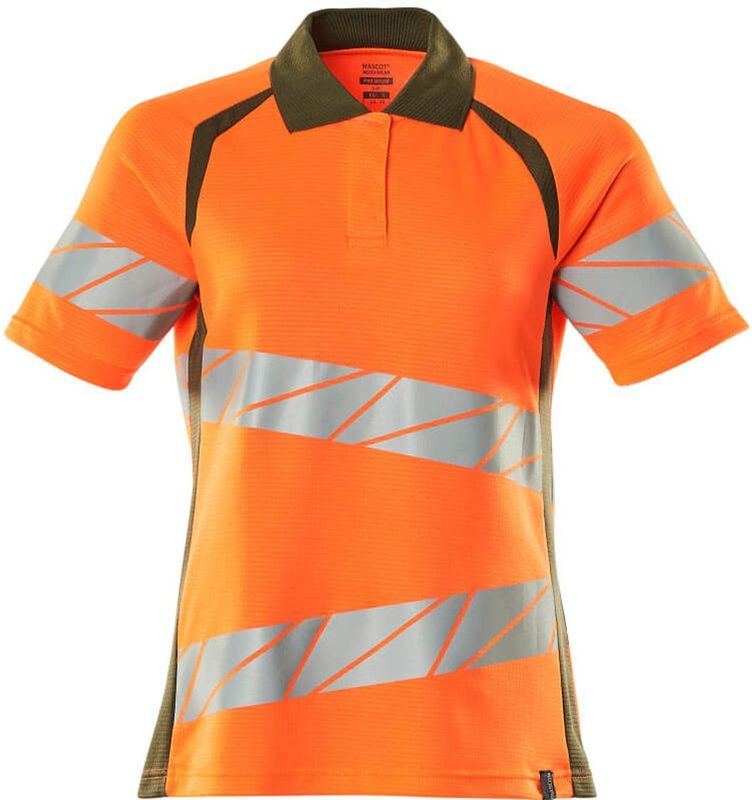 Mascot - Accelerate Safe Poloshirt - Hi-Vis Oranje/Mosgroen - 50% Polyester/50% Katoen