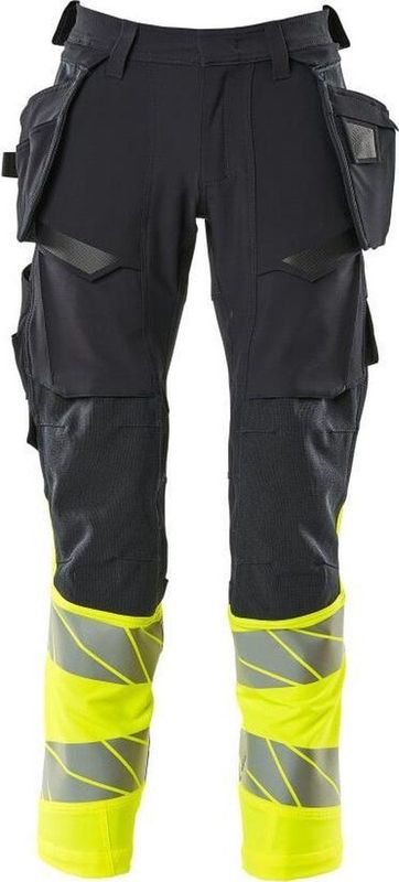 Mascot Accelerate Safe Broek met spijkerzakken 19131-711 - donkermarine/hi-vis geel