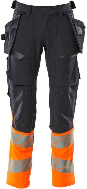 Mascot - Accelerate Broek - Donkermarine/Hi-Vis Oranje - Stretchstof - Spijkerzakken