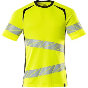 Mascot - Accelerate Safe T-shirt - Hi-Vis Geel/Zwart - Stof met Polyester en Katoen