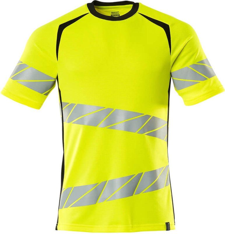 Mascot - Accelerate Safe T-shirt - Hi-Vis Geel/Zwart - Stof met Polyester en Katoen