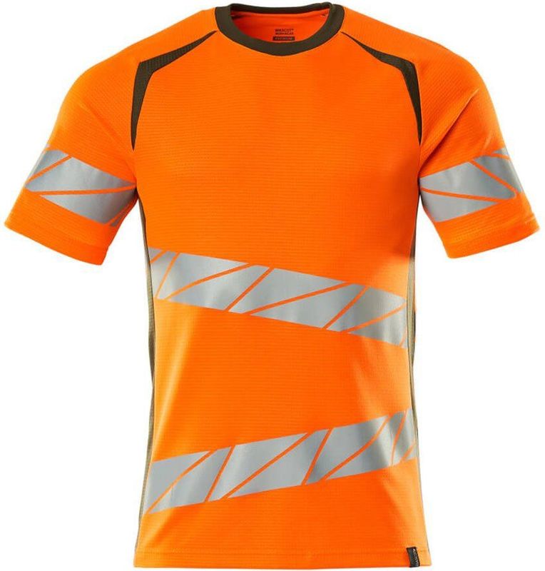 Mascot - Accelerate Safe T-shirt - Hi-Vis Oranje/Mosgroen - 50% Polyester/50% Katoen