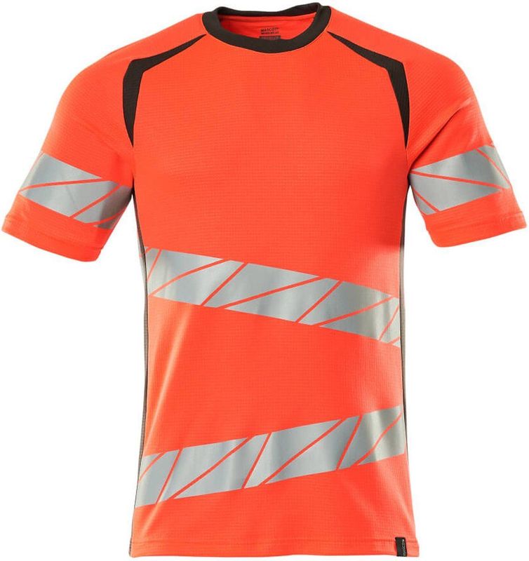 Mascot - 19082-771 - T-shirt - Hi-Vis Rood/Donkerantraciet - Katoen/Polyester - Fluorescerend