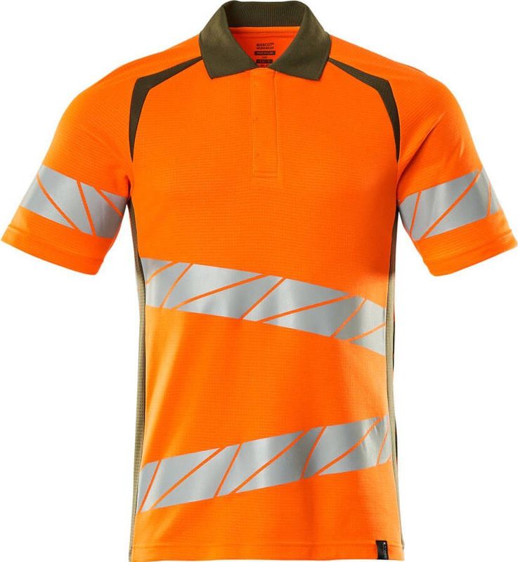 Mascot - 19083-771 - Poloshirt - Oranje/Mosgroen - Hi-Vis, OEKO-TEX® STANDARD 100, EN ISO 20471