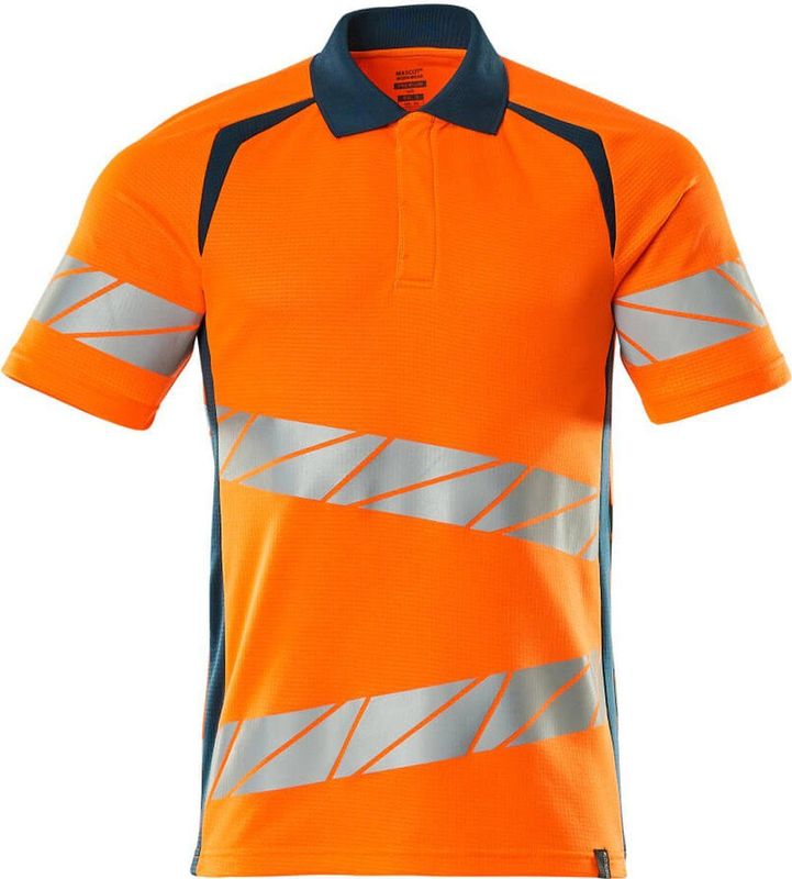 Mascot - 19083-771 Poloshirt - Hi-Vis Oranje/Donkerpetrol - Katoen/Polyester - Tweekleurig