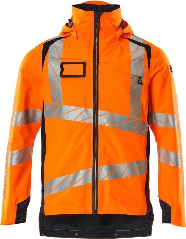 Mascot - 19001-449 - Shell Jas - Oranje/Donkermarine - Hi-Vis, Wind- en Waterdicht, Ademend