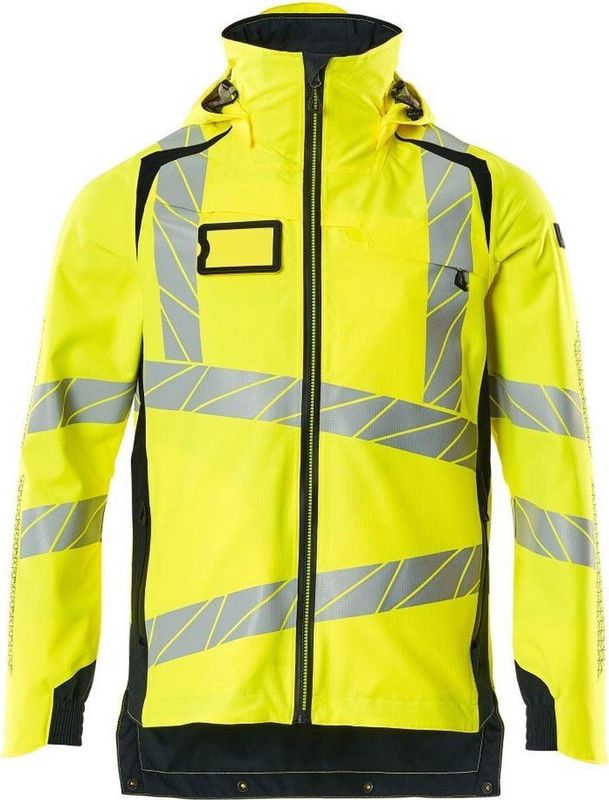 Mascot - 19001-449 Shell Jas - Hi-Vis Geel/Donkermarine - Fluorescerend - Ademend - Waterdicht
