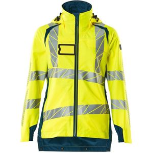 Accelerate safe Damen Hard Shell Jacke 19011-449 Gr. 2XL hi-vis gelb/dunkelpetroleum - Mascot