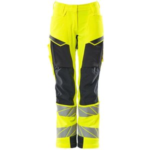Mascot Accelerate Safe Broek met kniezakken 19078-511 - hi-vis geel/donkermarine