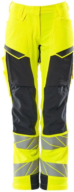 Mascot Accelerate Safe Broek met kniezakken 19078-511 - hi-vis geel/donkermarine