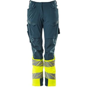 Mascot Accelerate Safe Broek met kniezakken 19178-511 - donkerpetrol/hi-vis geel