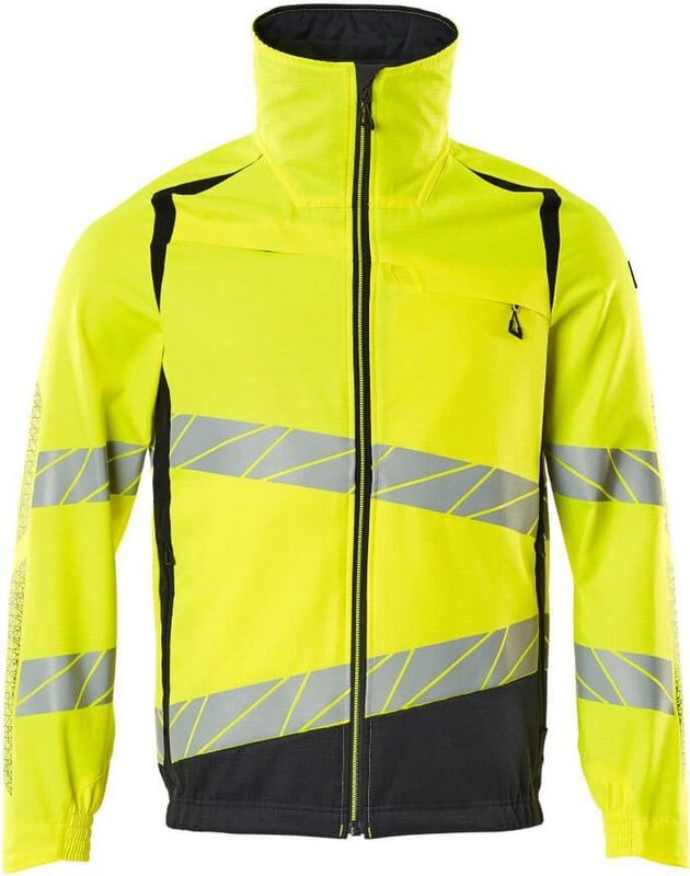 Mascot - Accelerate Safe - Werkjas - Hi-Vis Geel/Donkermarine - 70% Polyester/30% Katoen, Industrieel Wasbaar