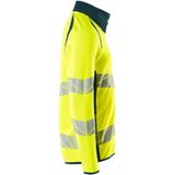 Mascot 19184-781 - Sweatshirt met Rits - Hi-Vis Geel/Donkerpetrol