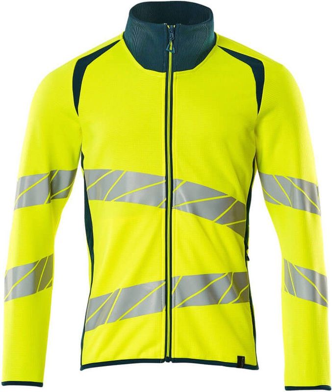 Mascot 19184-781 - Sweatshirt met Rits - Hi-Vis Geel/Donkerpetrol