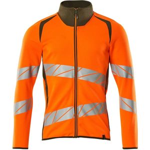 Mascot Accelerate Safe Sweatshirt met rits 19184-781 - hi-vis oranje/mosgroen
