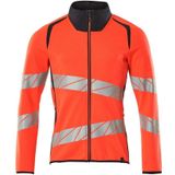 Mascot Accelerate Safe Sweatshirt met rits 19184-781 - hi-vis rood/donkermarine