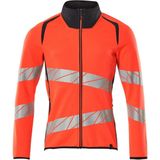 Mascot Accelerate Safe Sweatshirt met rits 19184-781 - hi-vis rood/donkermarine