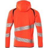Mascot - 19284-781 - Capuchontrui met Rits - Hi-Vis Rood/Donkermarine