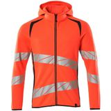 Mascot - 19284-781 - Capuchontrui met Rits - Hi-Vis Rood/Donkermarine