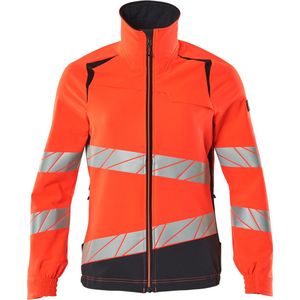 Mascot - Accelerate Safe - Werkjas - Hi-Vis Rood/Donkermarine - Waterafstotend, ULTIMATE STRETCH, Vrouwelijke Pasvorm