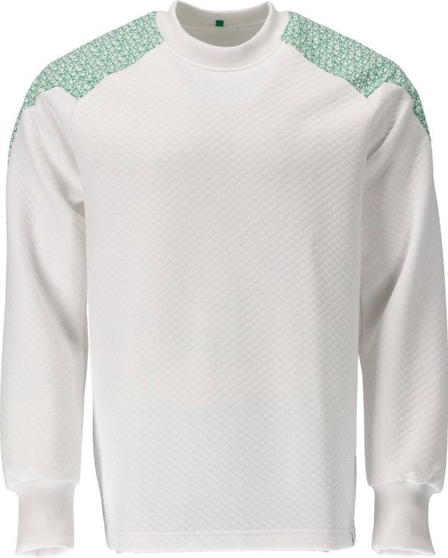 Mascot Food & Care Sweatshirt 20084-932 - wit/helder groen - 2XL